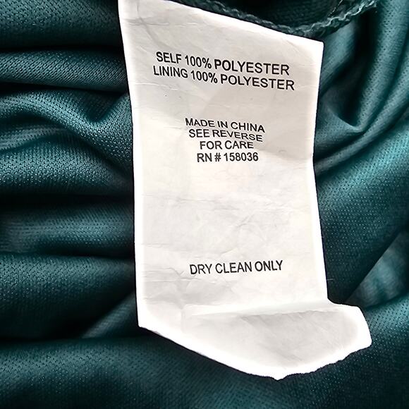 Birdy Grey Womans size 2X Curve Devin Chiffon Formal Maxi Dress Gown Emerald NEW - Picture 9 of 10